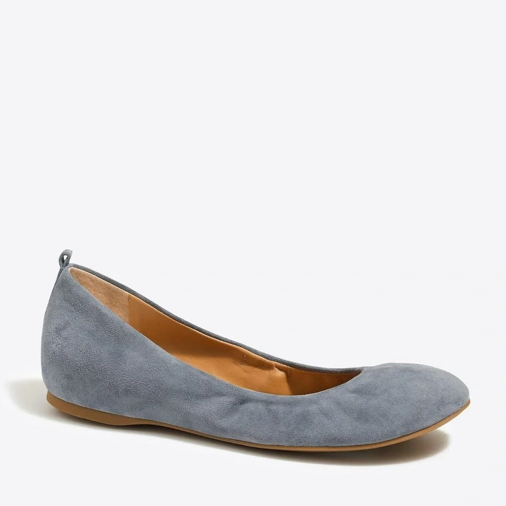 J. Crew Gray Flats Suede 9.5